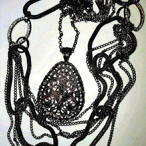 🤎Beautiful Brown Chain Necklace with Rhinestone🤎